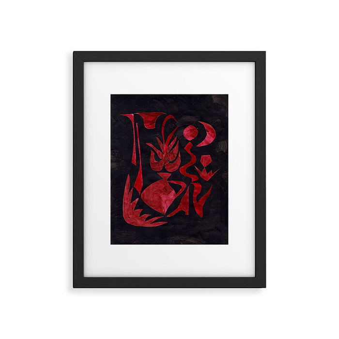 Crimson Dream In Black Framed Art Print Gallery Image 1