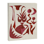 Crimson Dream In Cream Canvas Print Gallery Image 6