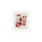 Crimson Dream In Cream Art Print Gallery Image 1