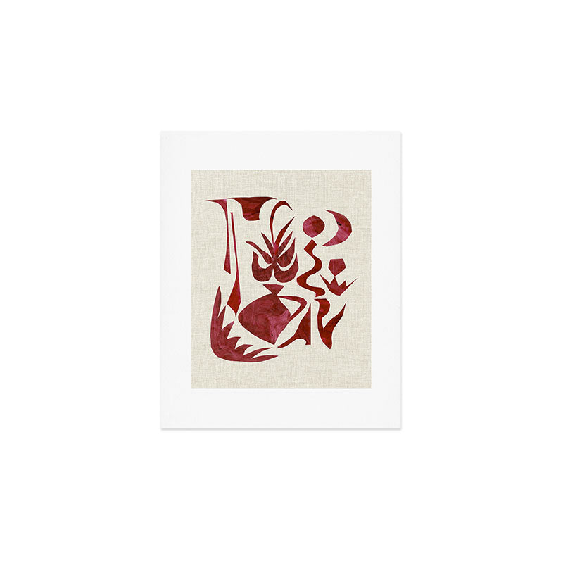 Crimson Dream In Cream Art Print Gallery Image 1