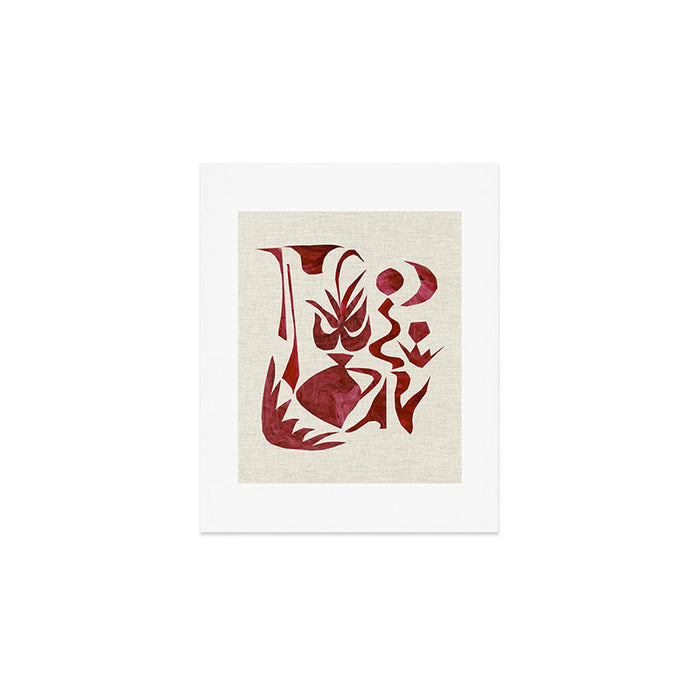 Crimson Dream In Cream Art Print Gallery Image 1
