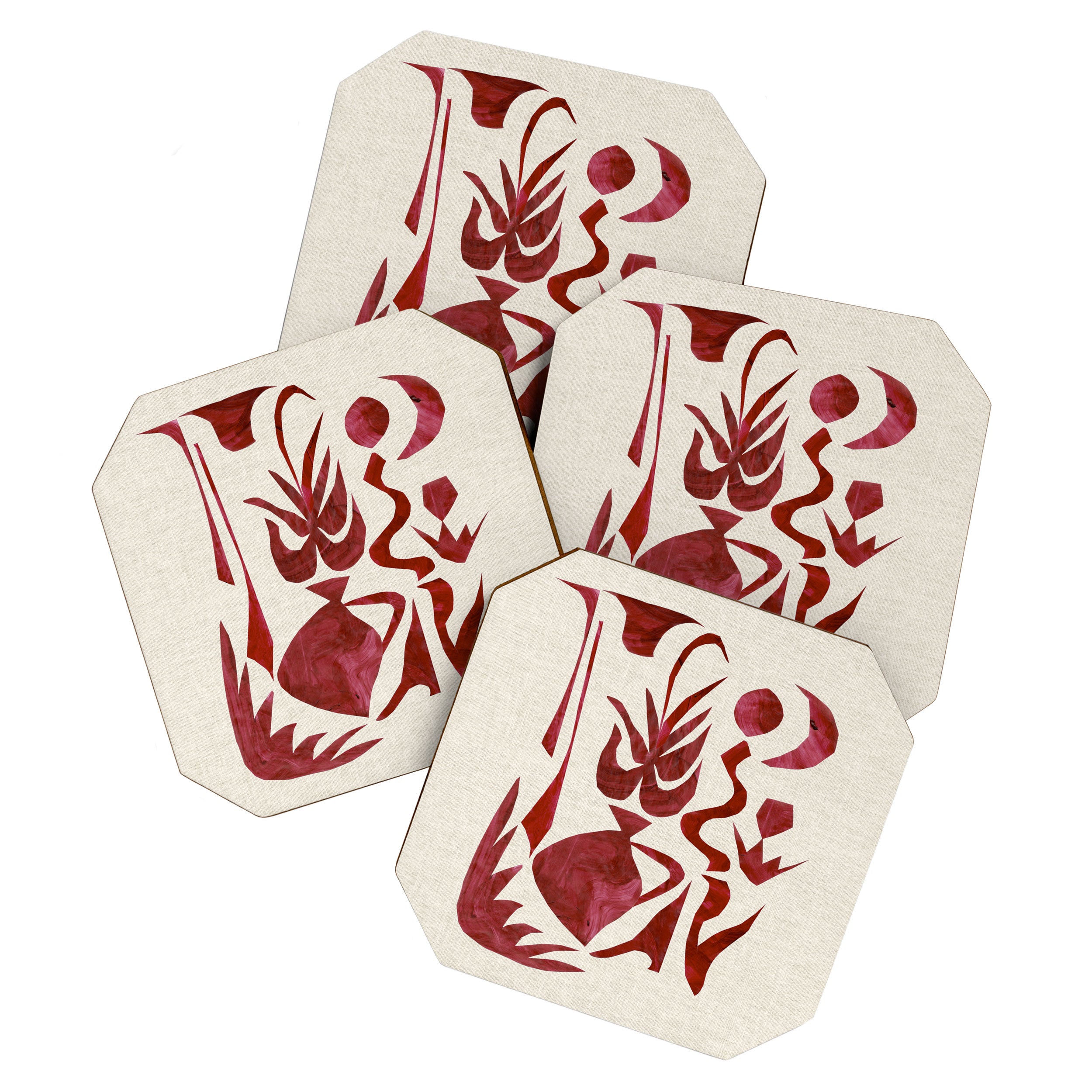 Crimson Dream In Cream Coaster Gallery Image 1