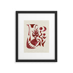 Crimson Dream In Cream Framed Art Print Gallery Image 5