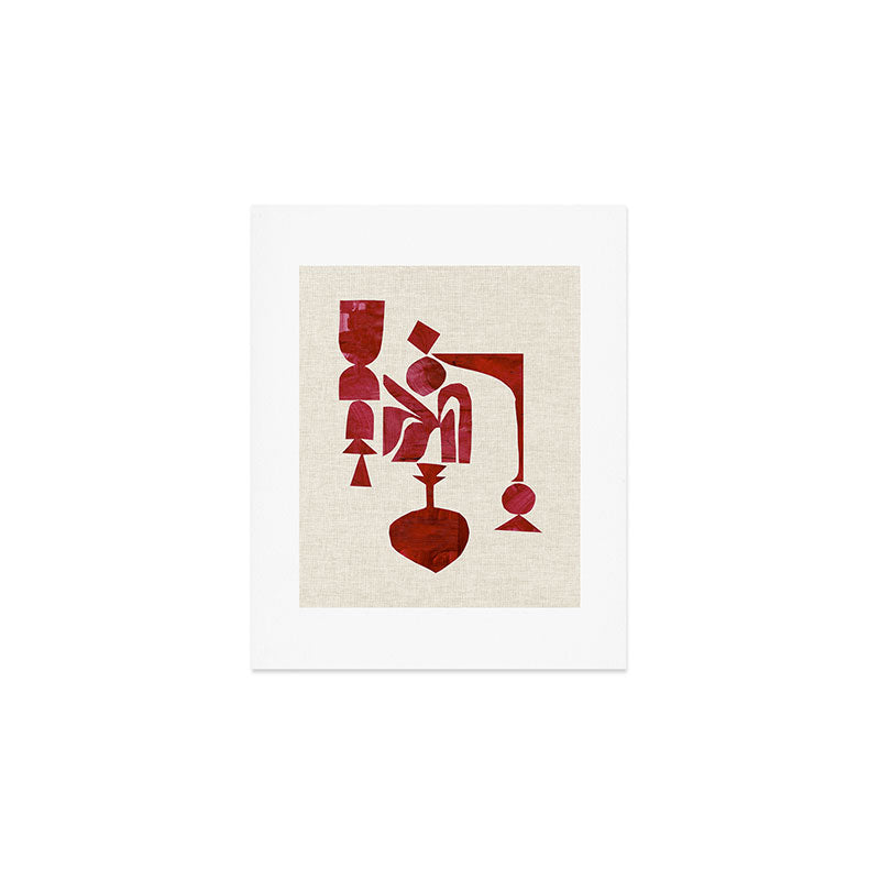 Crimson Fire Flower Art Print Gallery Image 1