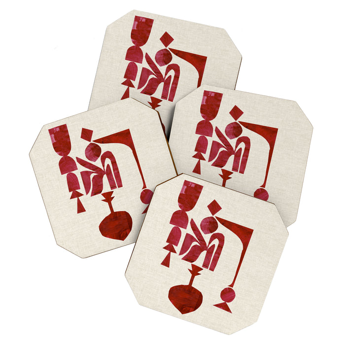 Crimson Fire Flower Coaster Gallery Image 1