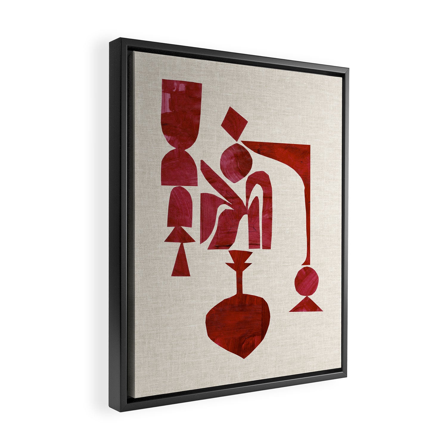 Crimson Fire Flower Framed Canvas Print Gallery Image 2