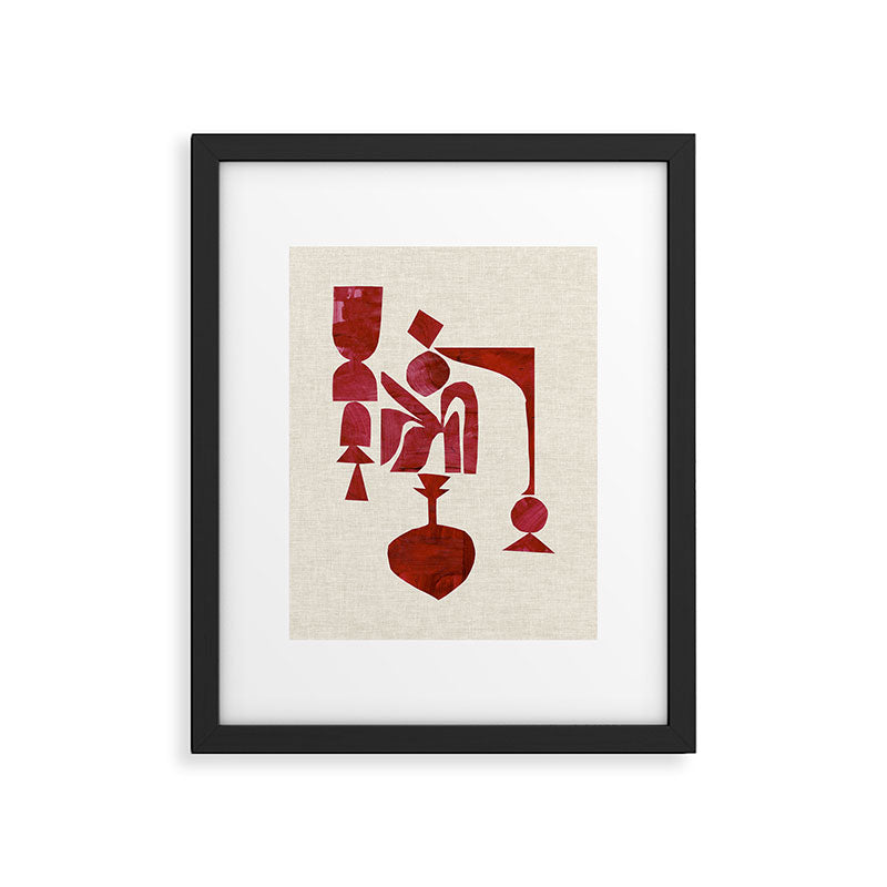 Crimson Fire Flower Framed Art Print Gallery Image 5