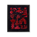Crimson Village At Night  Framed Canvas Print Gallery Image 6