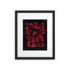 Crimson Village At Night  Framed Art Print Gallery Image 5
