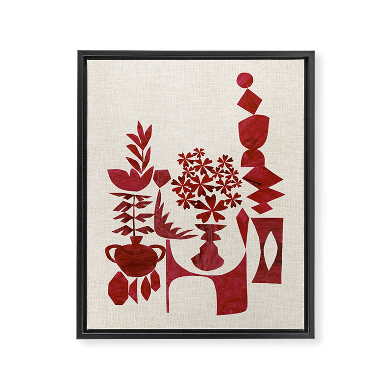 Crimson Window Sill Framed Canvas Print Gallery Image 6