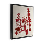 Crimson Window Sill Framed Canvas Print Gallery Image 2