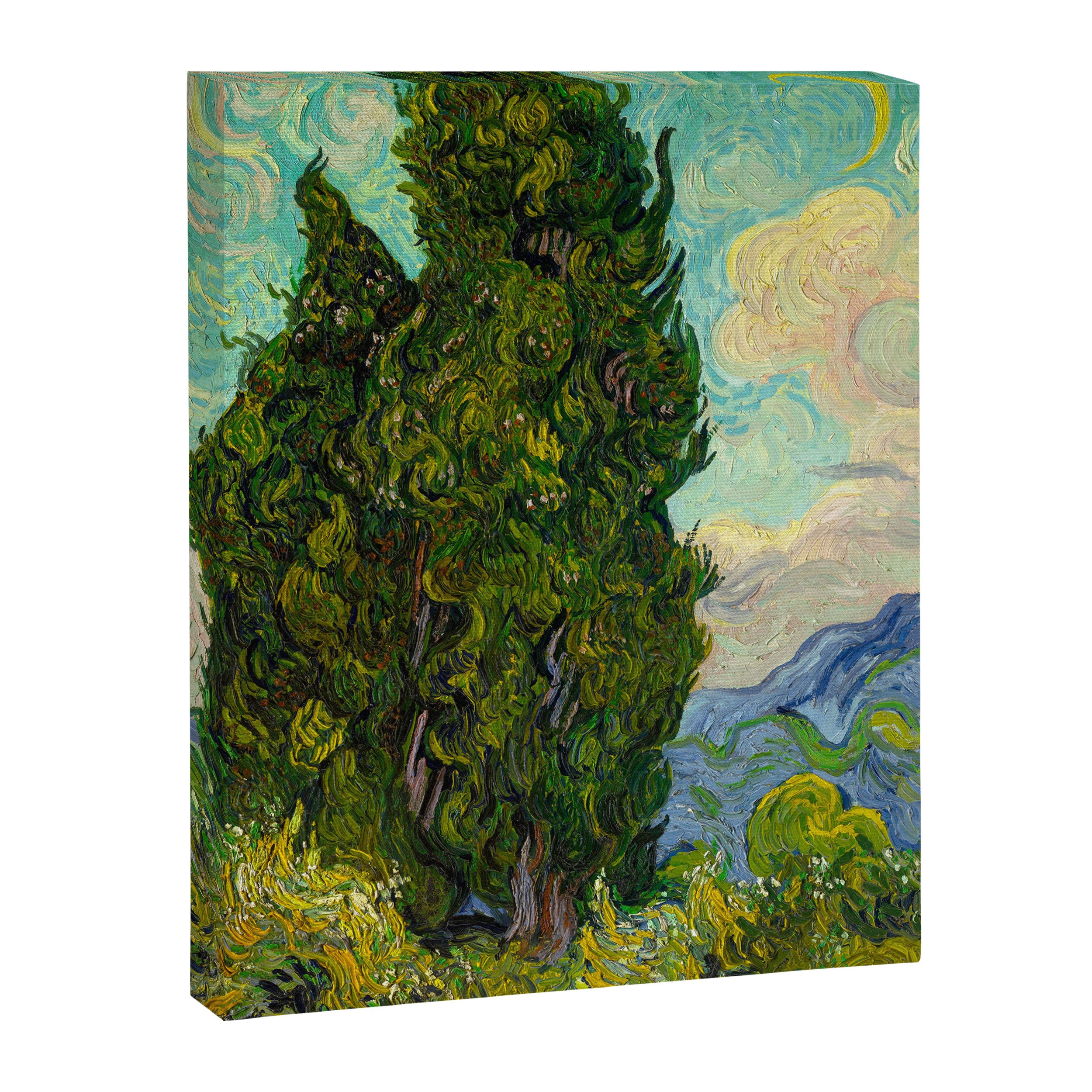Cypresses Oil Painting Landscape Vincent van Gogh Canvas Print Gallery Image 6