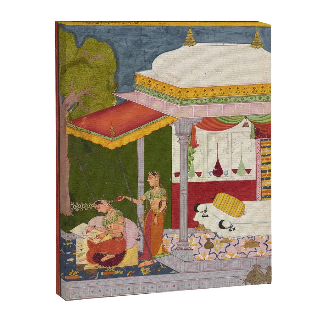 Dhanasri Ragini Antique Indian Painted Illustration Princess Pavilion Canvas Print Gallery Image 6