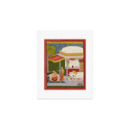 Dhanasri Ragini Antique Indian Painted Illustration Princess Pavilion Art Print Gallery Image 1