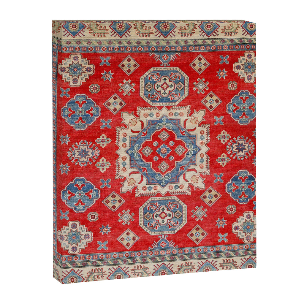 Diamond Eyes Kazak Persian Handmade Rug Canvas Print Gallery Image 8