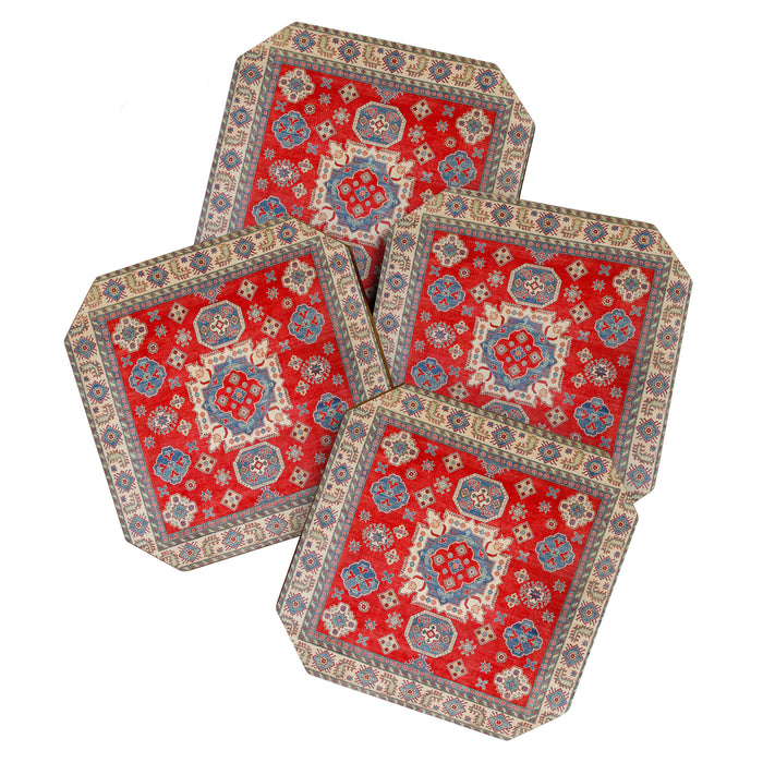 Diamond Eyes Kazak Persian Handmade Rug Coaster Gallery Image 1