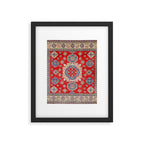 Diamond Eyes Kazak Persian Handmade Rug Framed Art Print Gallery Image 6