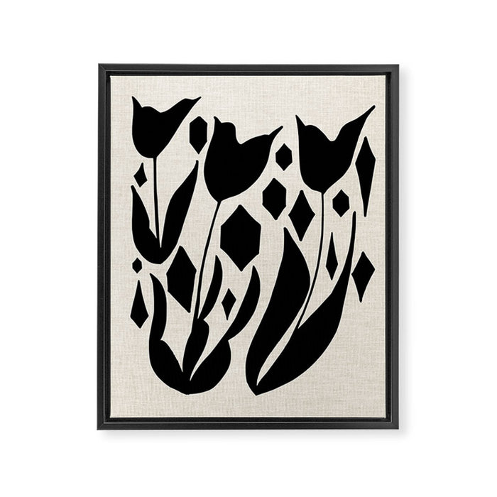 Diamond Tulips Framed Canvas Print Gallery Image 1