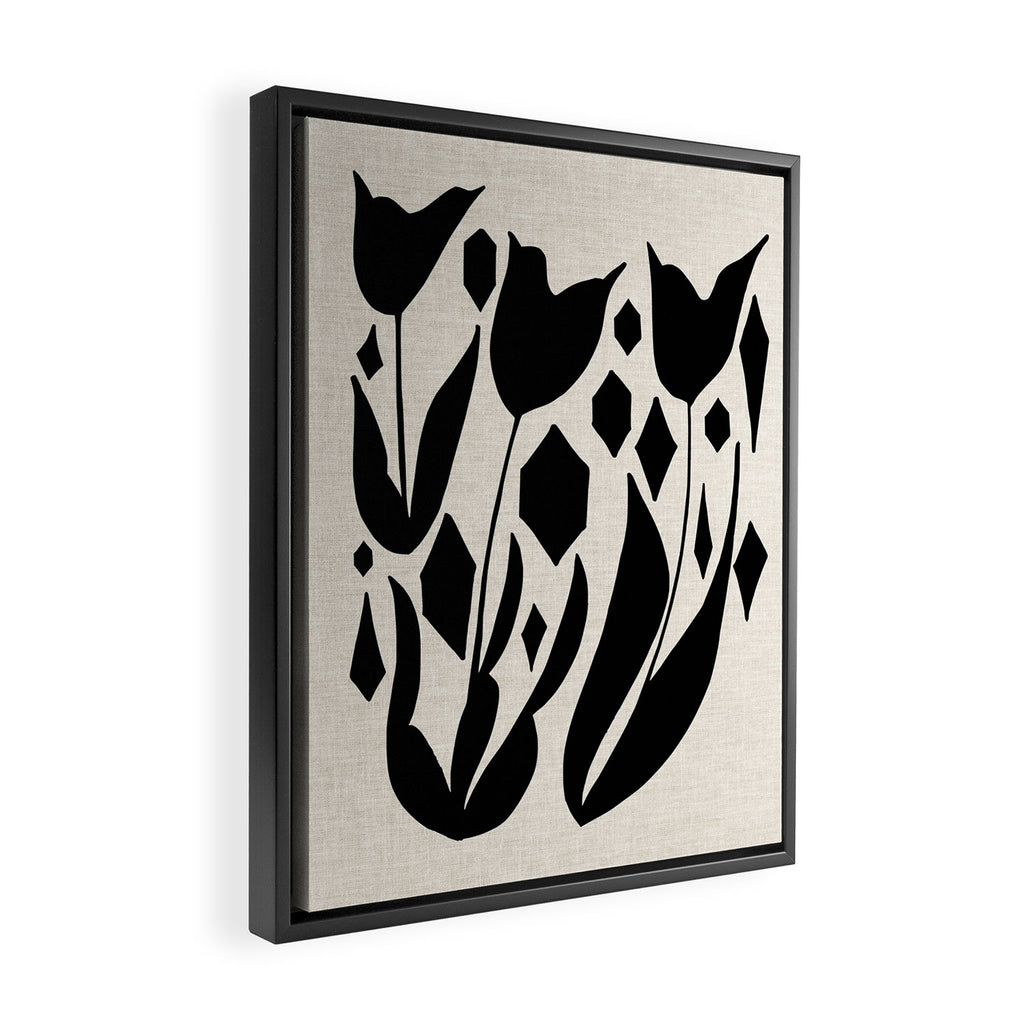 Diamond Tulips Framed Canvas Print Gallery Image 2