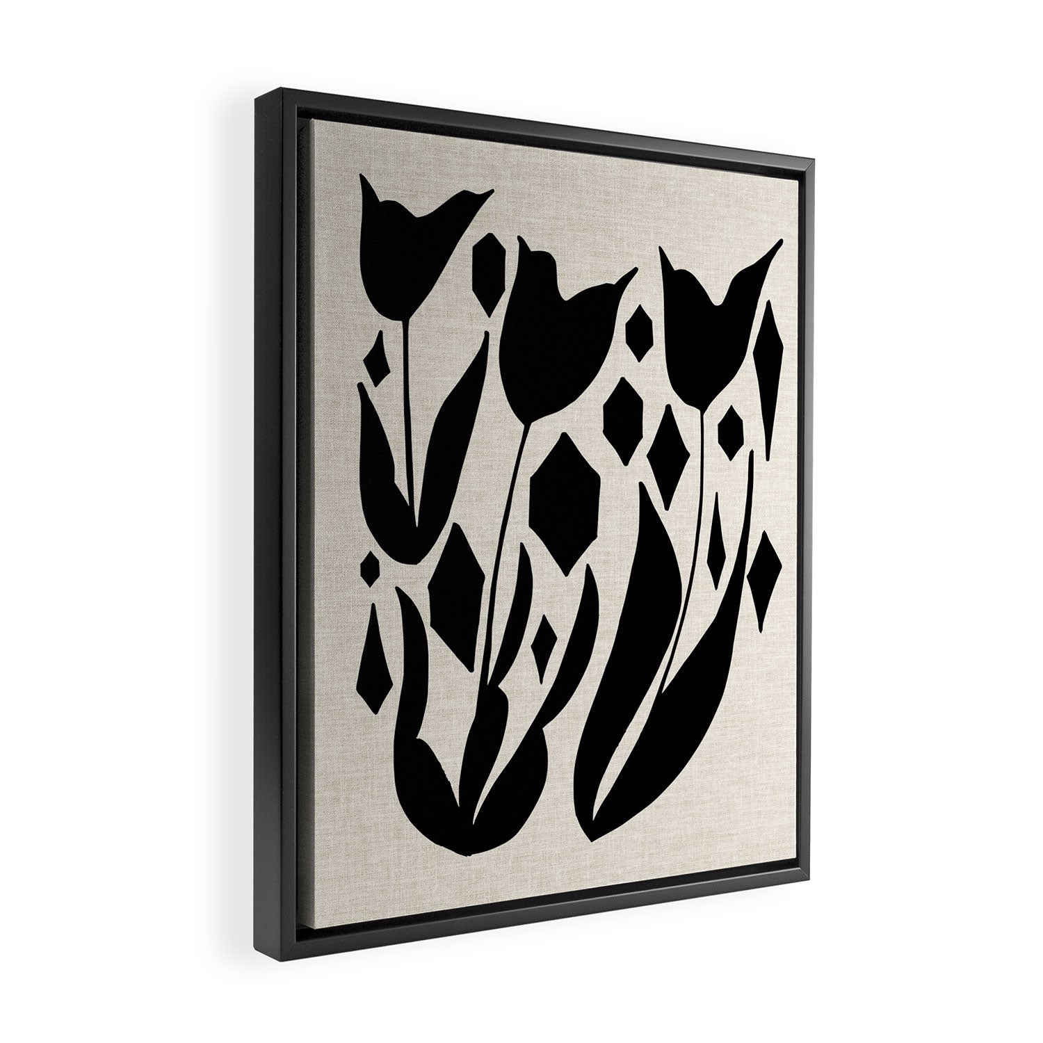 Diamond Tulips Framed Canvas Print Gallery Image 2