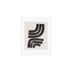 Don't Go Mid Century Modern Minimalist Black Ink Painting Funky Tribal Art Art Print Gallery Image 1