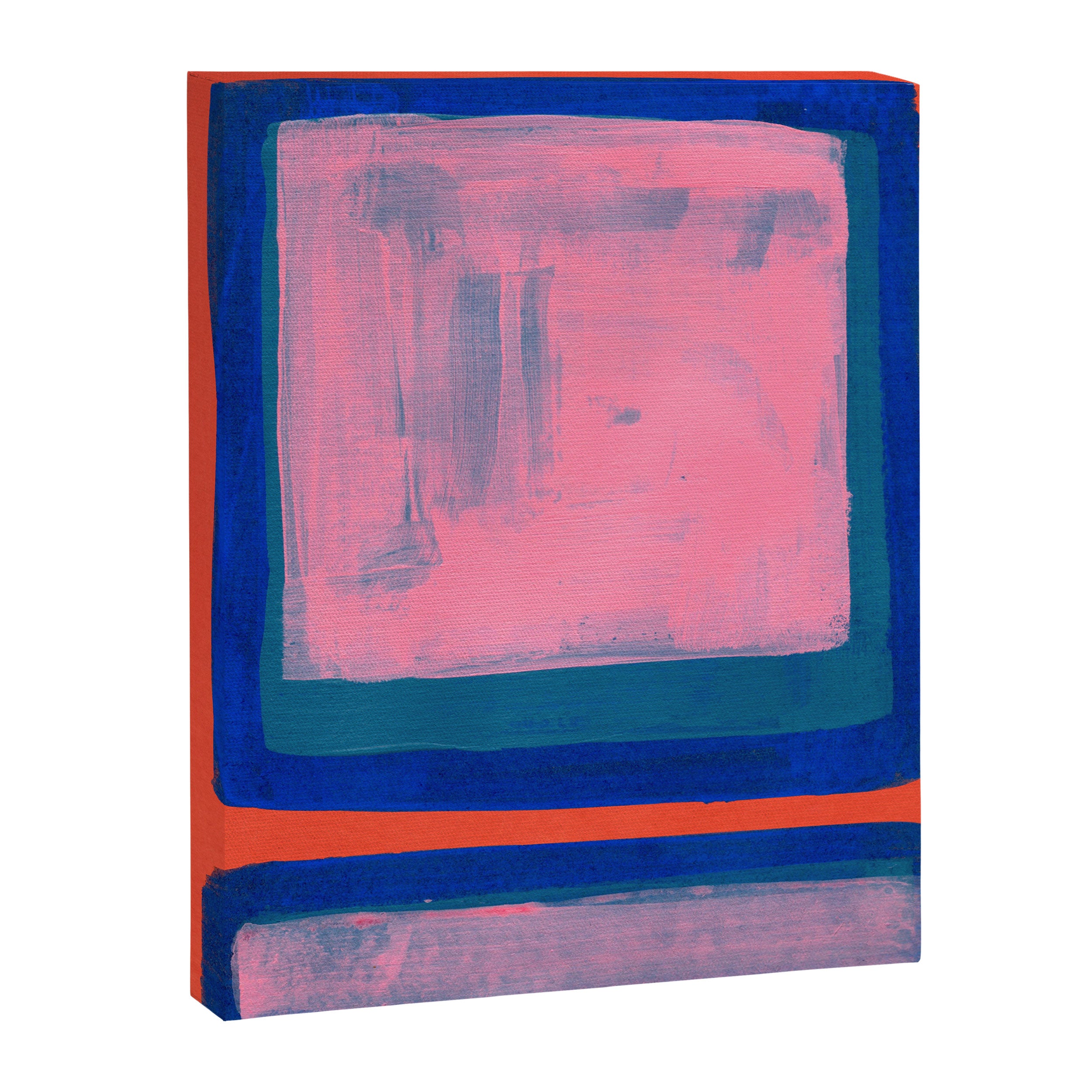 Double Blue Pink Colourfield  Canvas Print Gallery Image 6