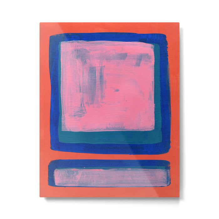 Double Blue Pink Colourfield  Metal Print Gallery Image 1