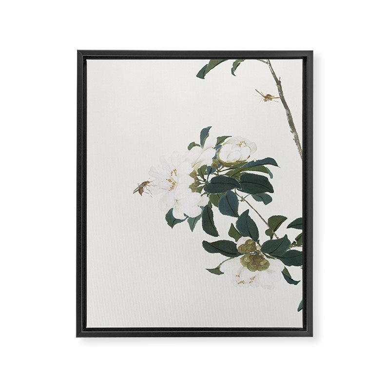 East Asian Chinese Japanese Watercolor Floral Minimalist Zen  Framed Canvas Print Gallery Image 8