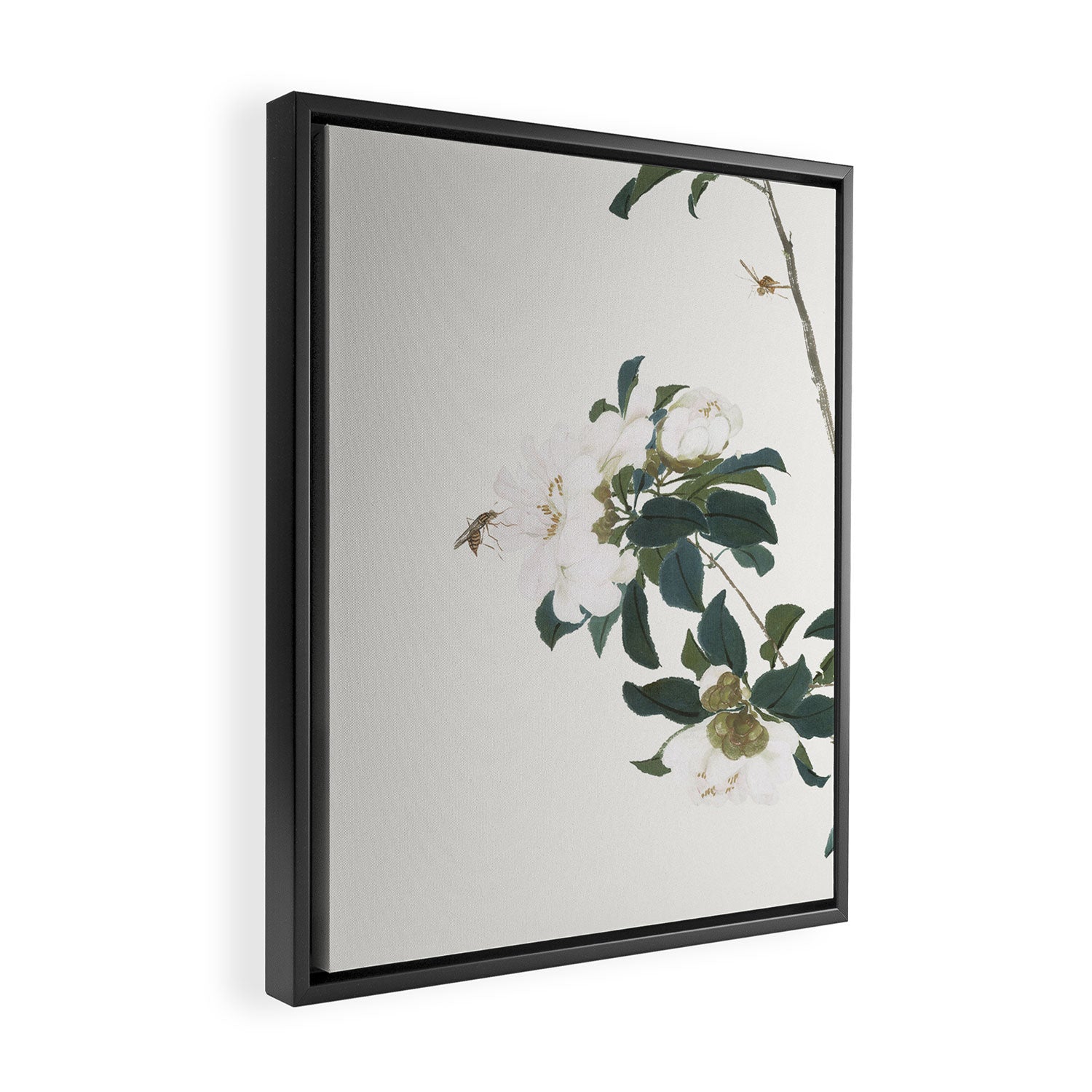 East Asian Chinese Japanese Watercolor Floral Minimalist Zen  Framed Canvas Print Gallery Image 2