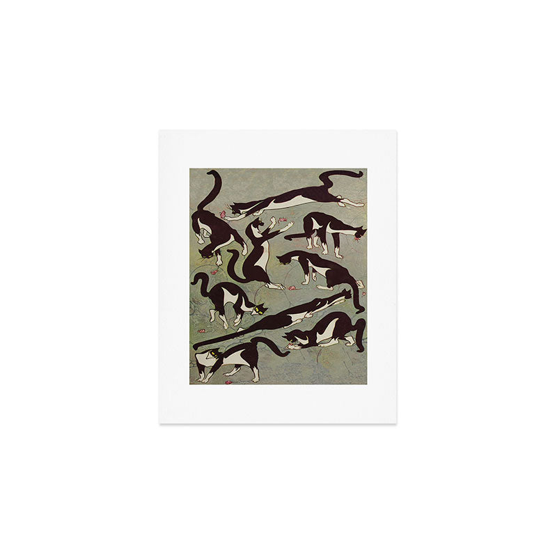 Edited magazine cover - The Lone hand - 1909 Cat Playing With Mouse Vintage Pattern Art Print Gallery Image 1