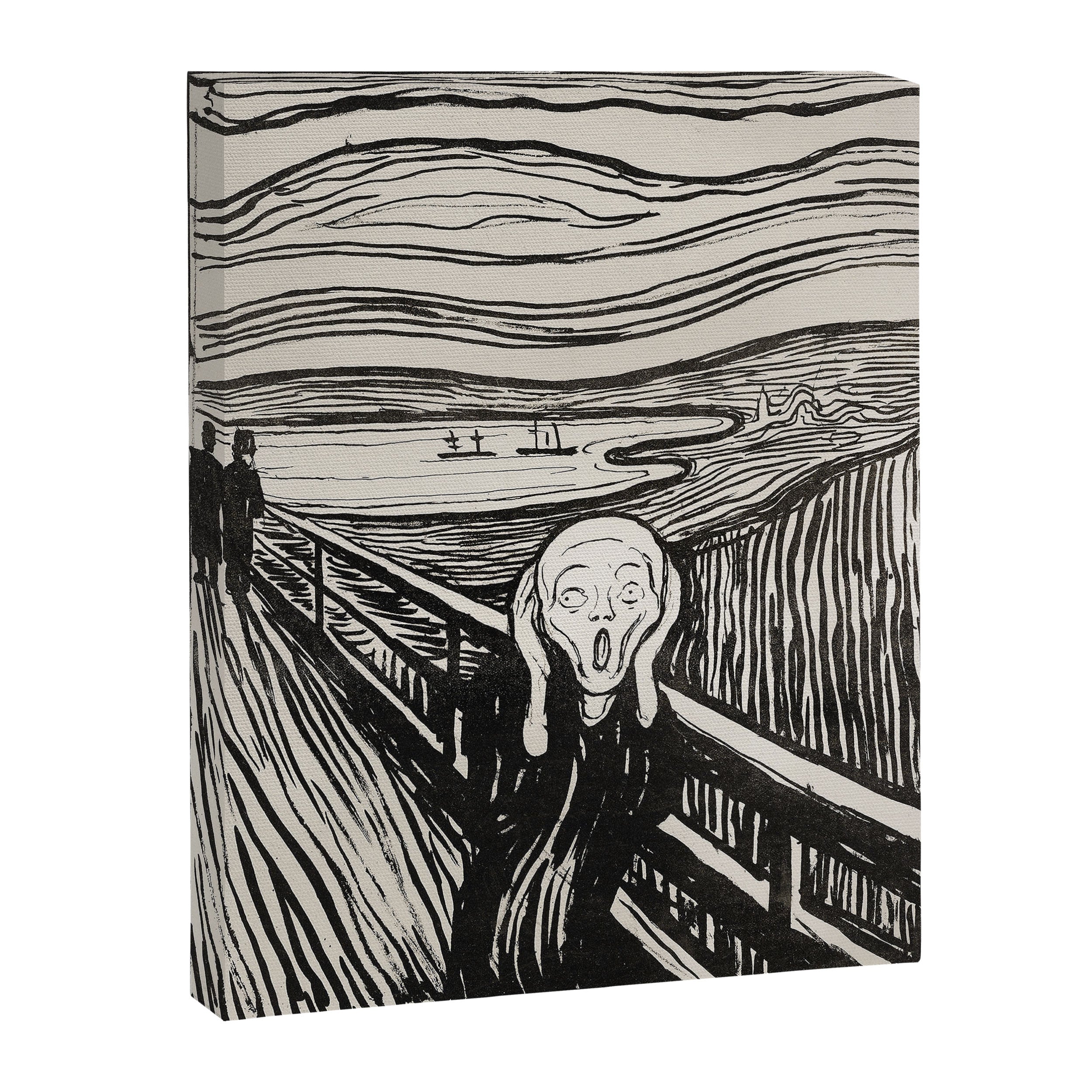 Edvard Munch The Scream Woodblock  Canvas Print Gallery Image 6