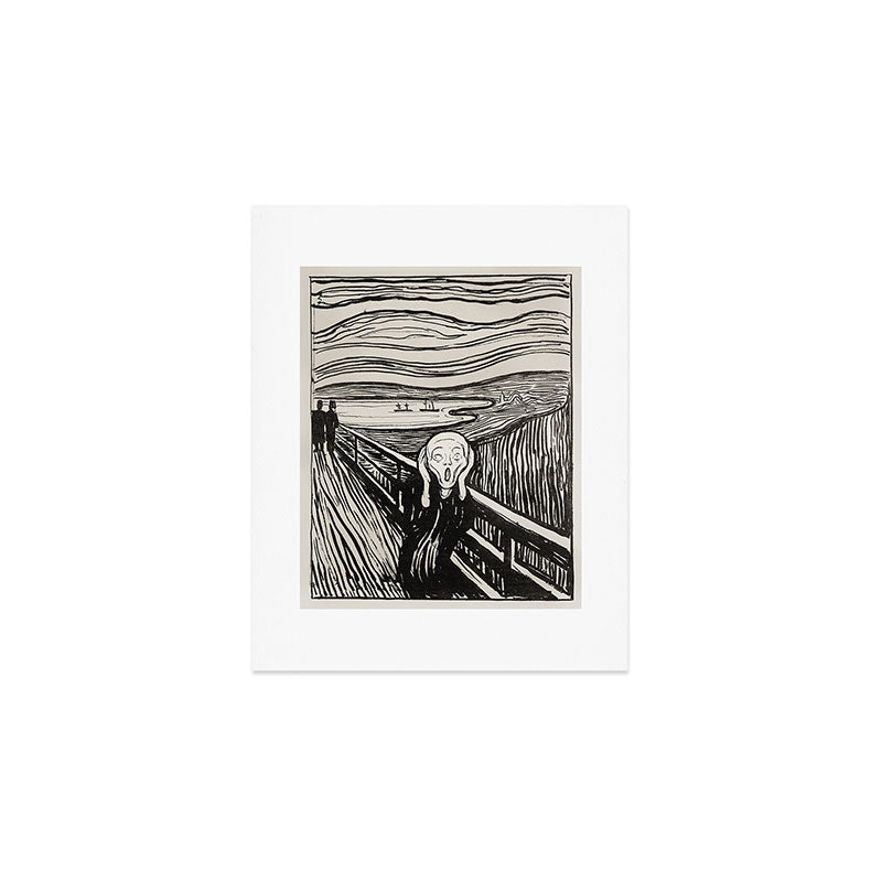 Edvard Munch The Scream Woodblock  Art Print Gallery Image 1