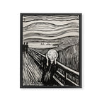 Edvard Munch The Scream Woodblock  Framed Canvas Print Gallery Image 6