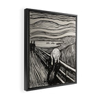 Edvard Munch The Scream Woodblock  Framed Canvas Print Gallery Image 2