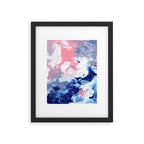 Ejaaz Haniff Abstract Acrylic Palette Knife Painting Blue Pink: 'Summer Storm' Framed Art Print Gallery Image 5