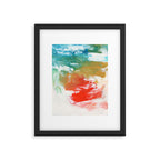 Ejaaz Haniff Colorful Abstract Acrylic Painting 'Storm In Paradise' Framed Art Print Gallery Image 5