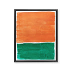 Emerald Green Tan Rothko Inspired Colourfield Squares Minimal Minimalist Mid Century Style by Ejaaz Haniff Framed Canvas Print Gallery Image 6