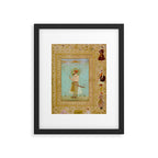 Emperor Shah Jahan Antique Indian Miniature Painted Illustration Framed Art Print Gallery Image 5