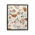 Exotic Orange Chinoiserie Framed Canvas Print Gallery Image 8