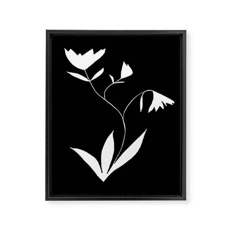 Fading Spring In Black  Framed Canvas Print Gallery Image 6