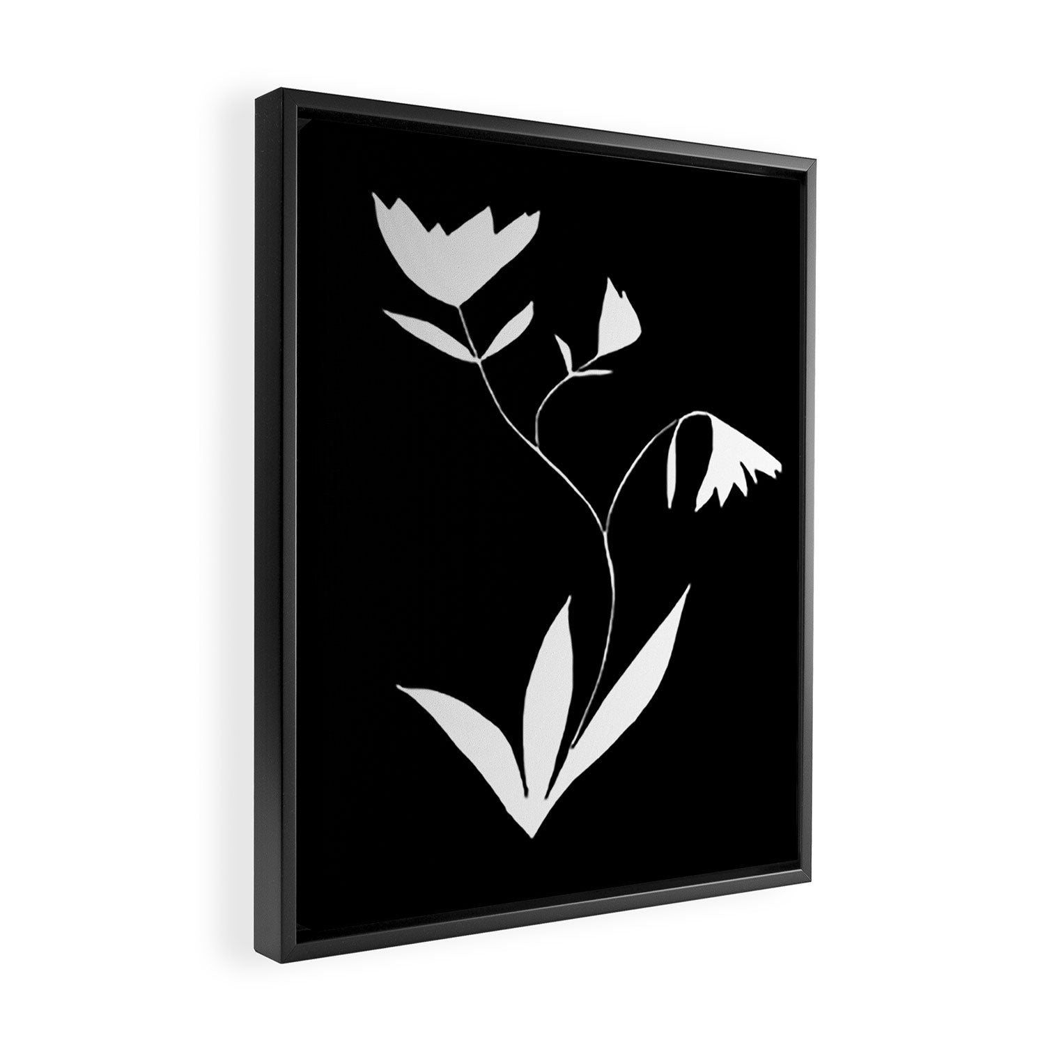 Fading Spring In Black  Framed Canvas Print Gallery Image 2