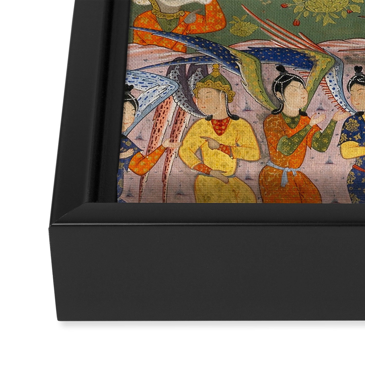 Falnama (Book of omens) Expulsion of Adam and Eve From Heaven Islamic Antique Art  Framed Canvas Print Gallery Image 3