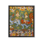 Falnama (Book of omens) Expulsion of Adam and Eve From Heaven Islamic Antique Art  Framed Canvas Print Gallery Image 6