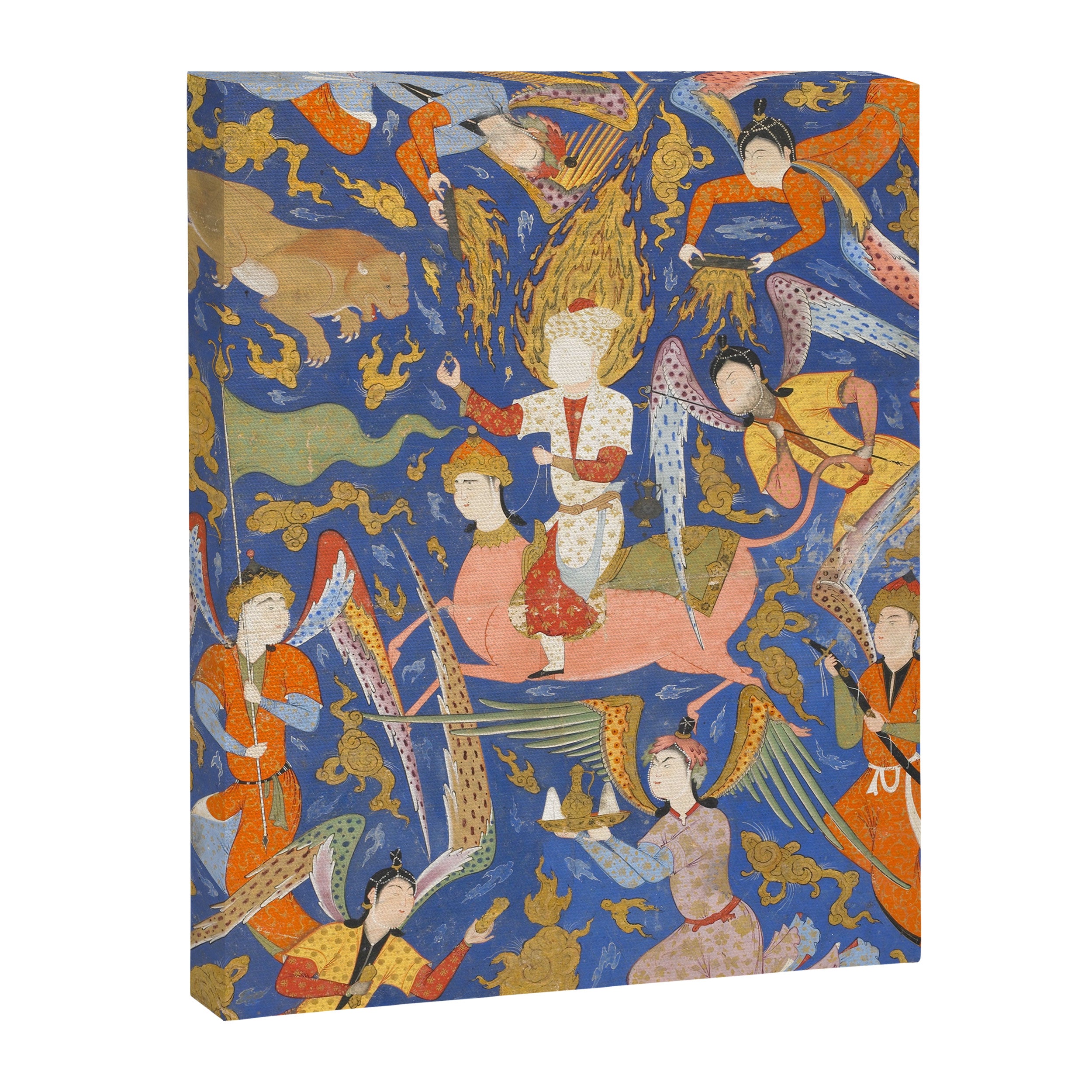 Falnama (Book of omens), The Night Journey (Miâraj) Canvas Print Gallery Image 6