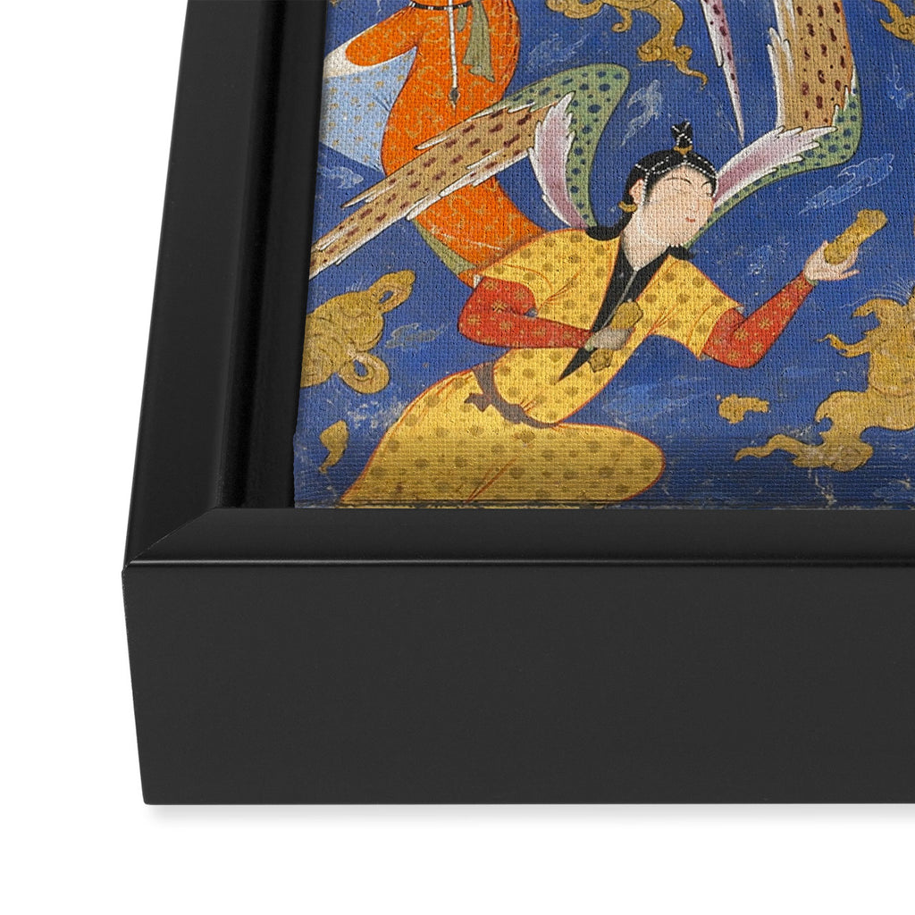 Falnama (Book of omens), The Night Journey (Miâraj) Framed Canvas Print Gallery Image 3
