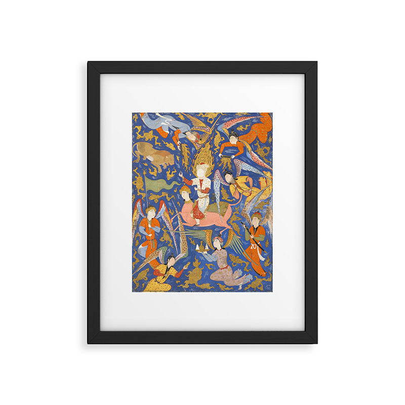 Falnama (Book of omens), The Night Journey (Miâraj) Framed Art Print Gallery Image 5