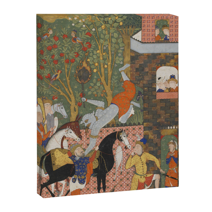 Falnama (Book of omens)The Angel of Death slays Shaddad Islamic Antique Art  Canvas Print Gallery Image 1