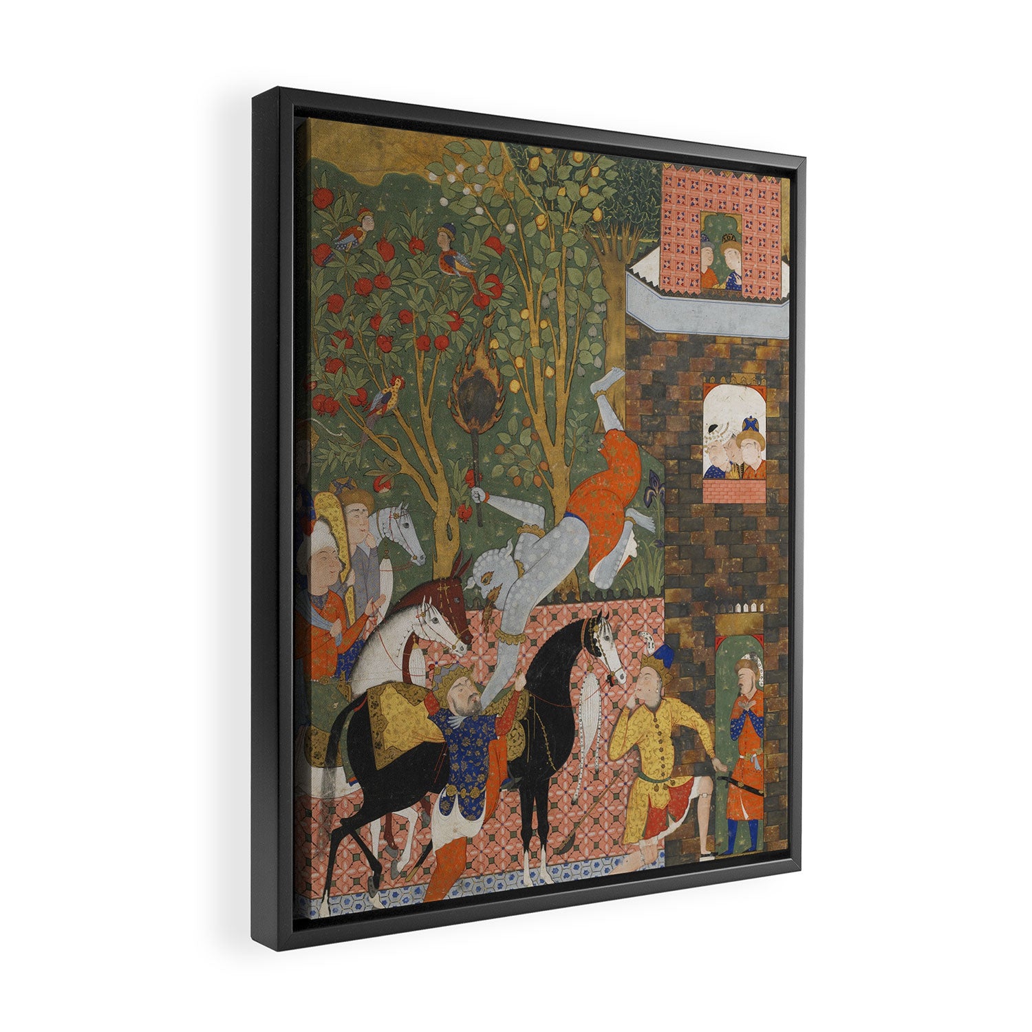 Falnama (Book of omens)The Angel of Death slays Shaddad Islamic Antique Art  Framed Canvas Print Gallery Image 2