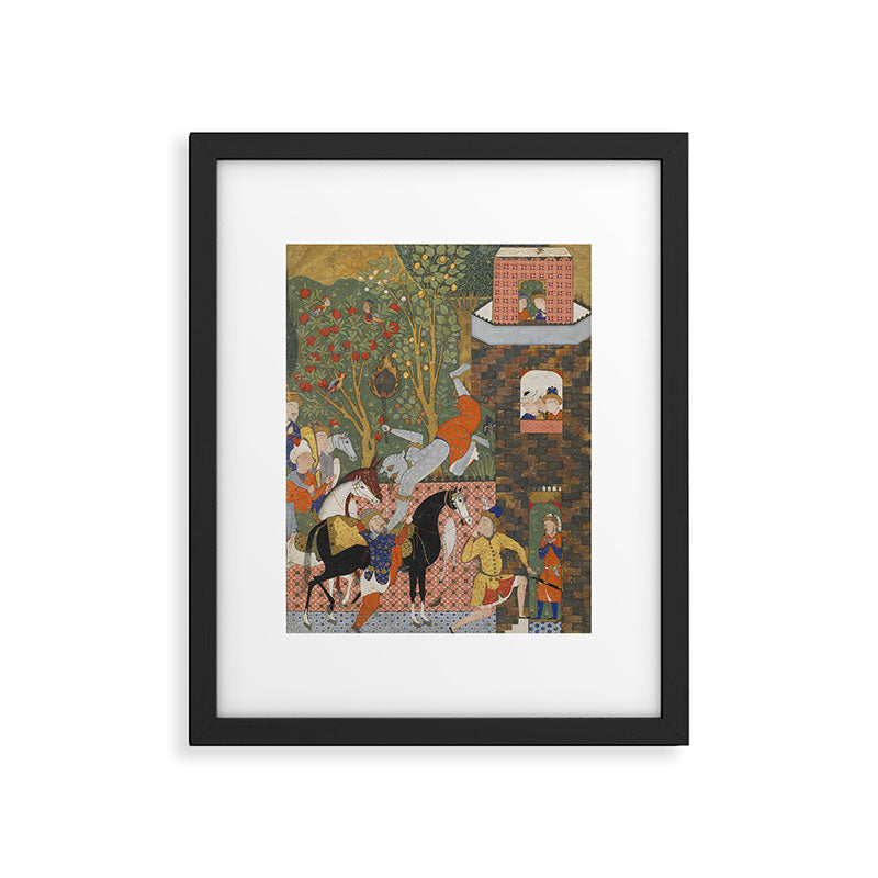 Falnama (Book of omens)The Angel of Death slays Shaddad Islamic Antique Art  Framed Art Print Gallery Image 5