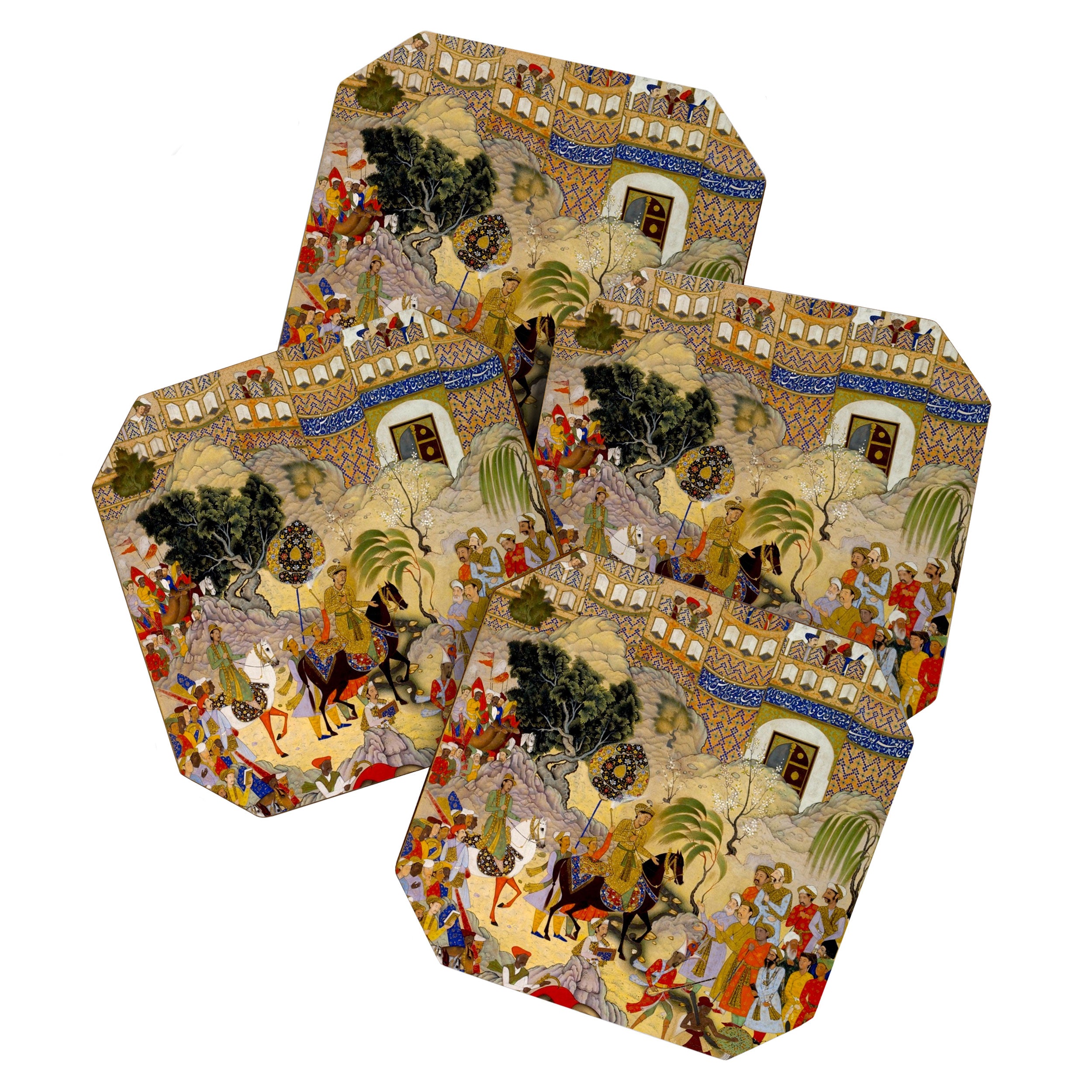 Farrukh Beg. Akbar's Triumphal Entry into Surat. Akbarnama Coaster Gallery Image 1